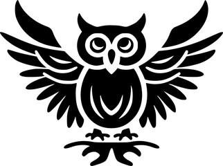 Owl - Minimalist and Flat Logo - Vector illustration