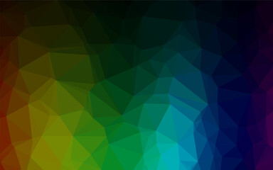 Fototapeta premium Dark Multicolor, Rainbow vector abstract mosaic pattern.