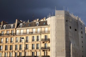 Immeuble Parisien en ravalement et en travaux