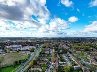 Sky and Clouds over Central Hemel Hempstead City of England Great Britain 