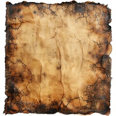 An aged parchment paper texture with burnt edges and vintage appeal