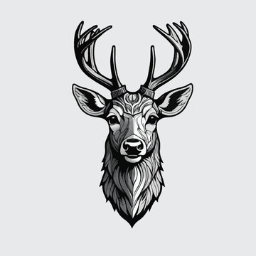 vector isolated of deer head