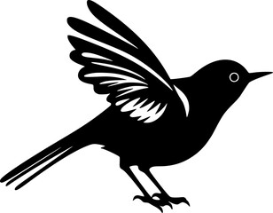 Bird | Black and White Vector illustration