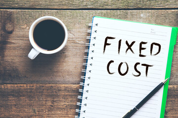 Fixed Cost, text, business concept