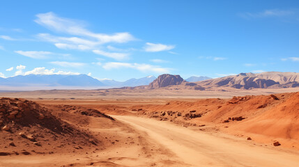 Fototapeta na wymiar The road in the desert