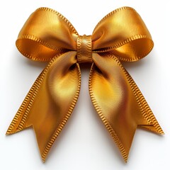 Elegant satin bow with decorative trim isolated on white - 757295290