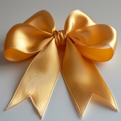 Elegant satin bow with decorative trim isolated on white - 757295426