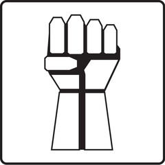 Fist vector illustration isolated on white background. classic modern diseign, bright colors