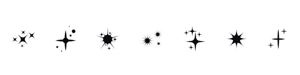 Shine sparkle icon. Vector blink star for logo, sparkle clipart