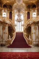 Luxury of the Palace Hall. A gorgeous staircase in the main hall.