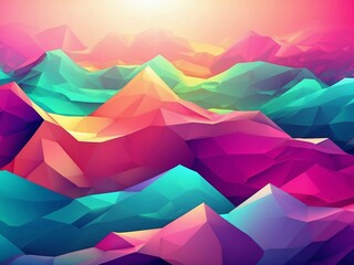 Abstract colorful geomatric background with triangles low poly.  Modern background - obrazy, fototapety, plakaty