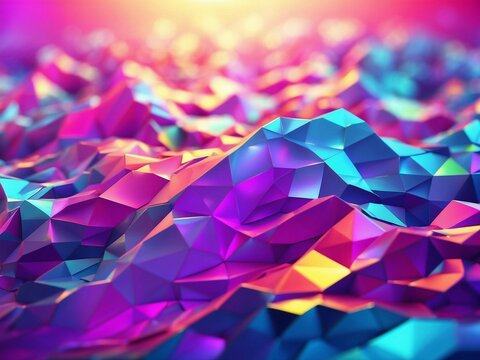 Abstract colorful geomatric background with triangles low poly.  Modern background