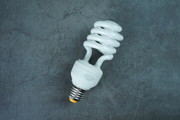 light bulb on gray background
