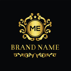 Letter ME handwritten unique logo design for your business