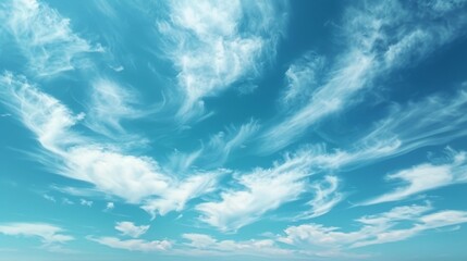 Vast Summer Sky: Serene Depiction of a Warm, Carefree Day - obrazy, fototapety, plakaty