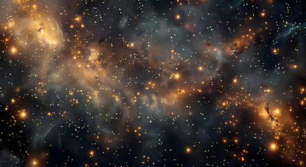 Dark space background with stars and galaxies