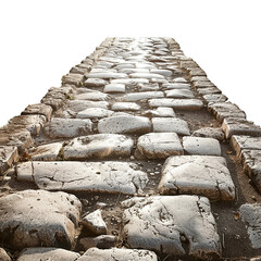 Ancient Roman Road, transparent background, isolated image, generative AI