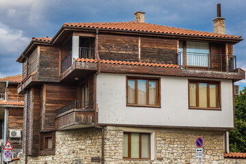 House in Old Town of Nesebar city on Black Sea shore, Bulgaria