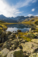 Fototapeta na wymiar Radsee, Totenfeldkopf, Bieltal, Silvrettagruppe, Tirol, Österreich