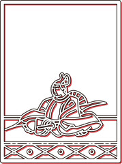 シンプルカラーシャドウ百人一首　藤原基俊