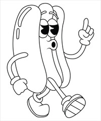 food , drinks and snacks coloring page for kids, adults, t-shirt, logo art.