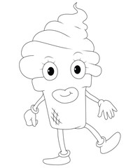 food , drinks and snacks coloring page for kids, adults, t-shirt, logo art.