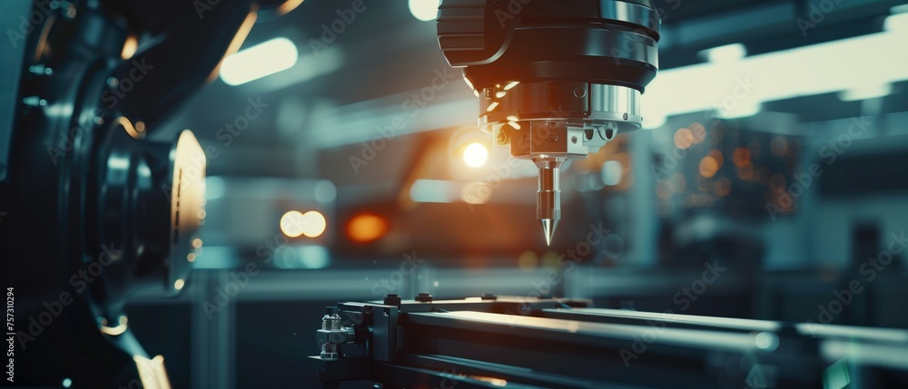Poster precision engineering, the art of cnc machining, a cnc machine operates with high precision, its int