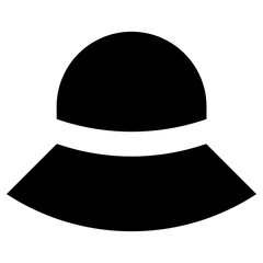 bucket hat icon, simple vector design