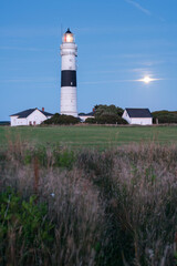 Leuchtturm "Langer Christian" in der Abenddämmerung, Kampen, Sylt, Schleswig-Holstein, Deutschland