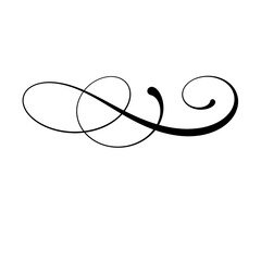Calligraphy Element Flourish Line 