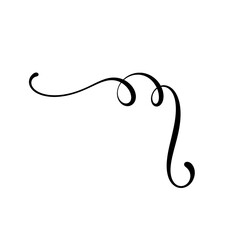 Calligraphy Element Flourish Line 