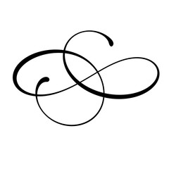 Calligraphy Element Flourish Line 