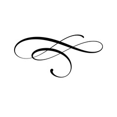 Calligraphy Element Flourish Line 
