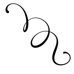 Calligraphy Element Flourish Line 
