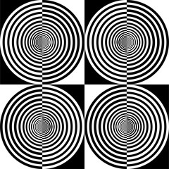 Fototapeta na wymiar Stripe Circle Shape in Contrast Color, Black White, can use for Wallpaper, Cover, Greeting Card, Decoration Ornate, Ornament, Background, Wrapping, Fabric, Textile, Fashion, Tile, Carpet Pattern, etc
