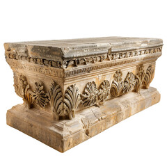 Byzantine Sarcophagus, transparent background, isolated image, generative AI