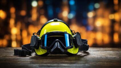 Safety Helmet, for Workplace Safety. Blurred Background.

