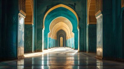 islamic background with sense of calmness - obrazy, fototapety, plakaty