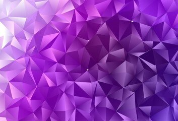 Dark Purple vector polygon abstract backdrop.