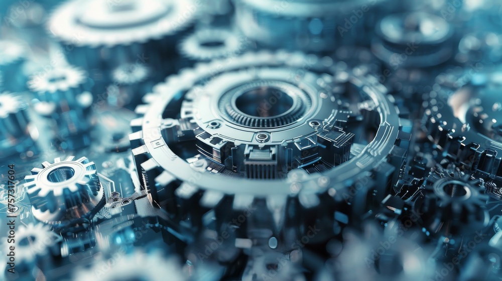 Poster close up view of a computer circuit board