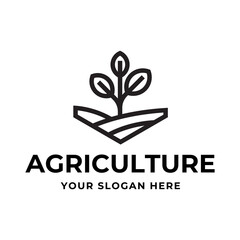 Fototapeta premium Agriculture logo. Farm concept logo design Vector on white background