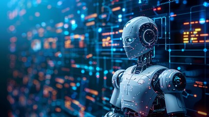 Innovative startups integrating AI and machine learning - obrazy, fototapety, plakaty