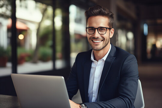 Hard working person in modern interior office programming writing web java script code AI technology generation
