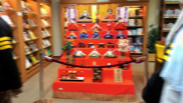 motion blur picture of hinamatsuri Japanese dolls 