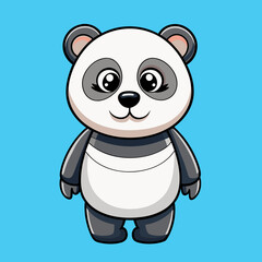 Obraz premium Panda, panda bears, mascot, pet, cartoon, pretty, cute, draw, Character, vector, illustration