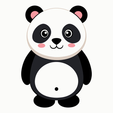 Panda, panda bears, mascot, pet, cartoon, pretty, cute, draw, Character, vector, illustration
