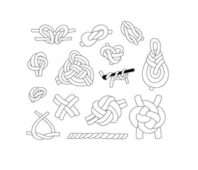 Hand drawn vector vintage illustration. Icon set for knitting, crocheting, handmade. Yarn, threads and other equipment for handicrafts.