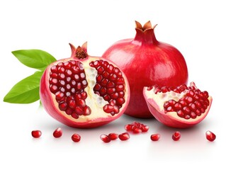 pomegranate isolated on white background