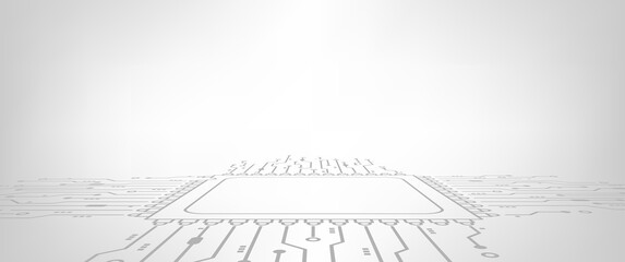 Abstract Technology Circuit board background. Grey white Abstract technology background. Digital technology with plexus background and space for your text