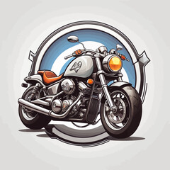 Fototapeta premium Motorcycle Cartoon Logo Design Very Cool